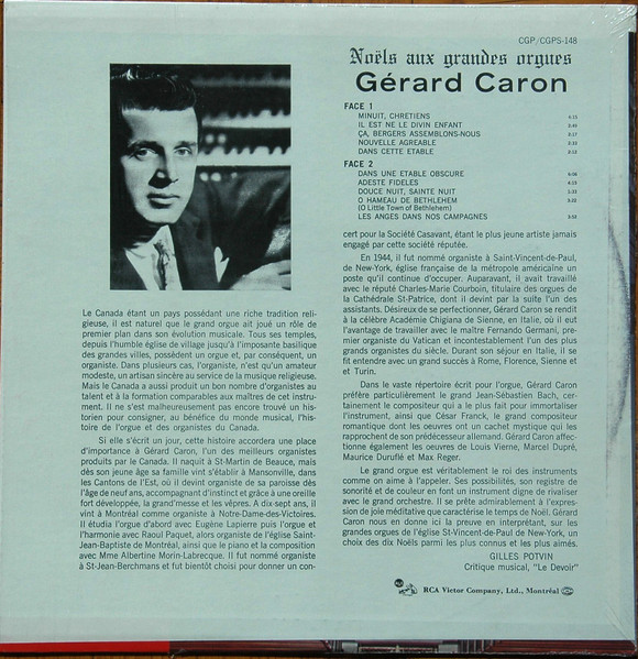 Gérard Caron - Noëls Aux Grandes Orgues | RCA Victor (CGPS-148) - 2 Gérard Caron - Noëls Aux Grandes Orgues | RCA Victor (CGPS-148) - 2