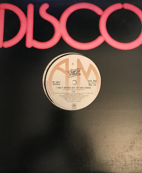 The Raes - I Only Wanna Get Up And Dance | A&M Records (SP 12017) - 3