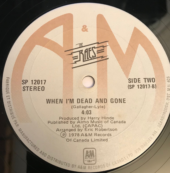 The Raes - I Only Wanna Get Up And Dance | A&M Records (SP 12017) - 2