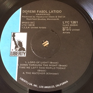 Hawkwind - Doremi Fasol Latido | Liberty (LYC 1261) - main