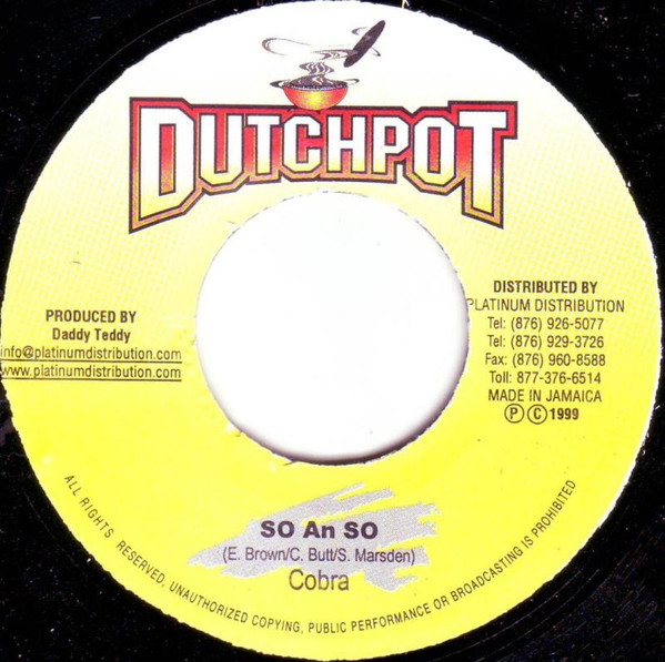 Mad Cobra - So An So | Dutchpot (none)