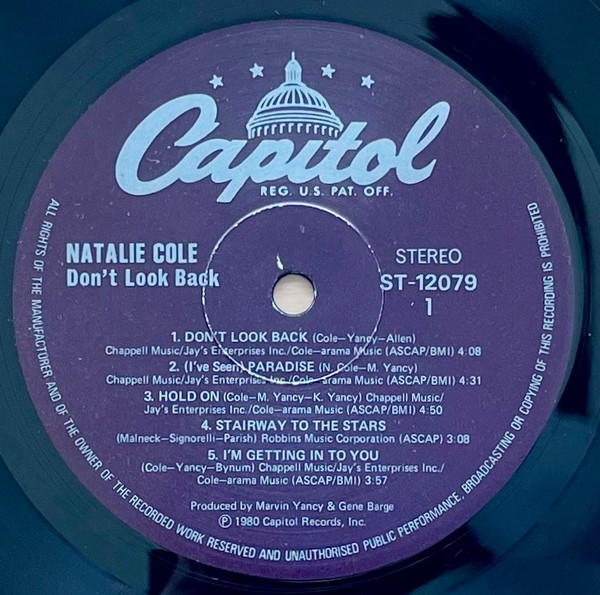 Natalie Cole - Don't Look Back | Capitol Records (ST-12079) - 3