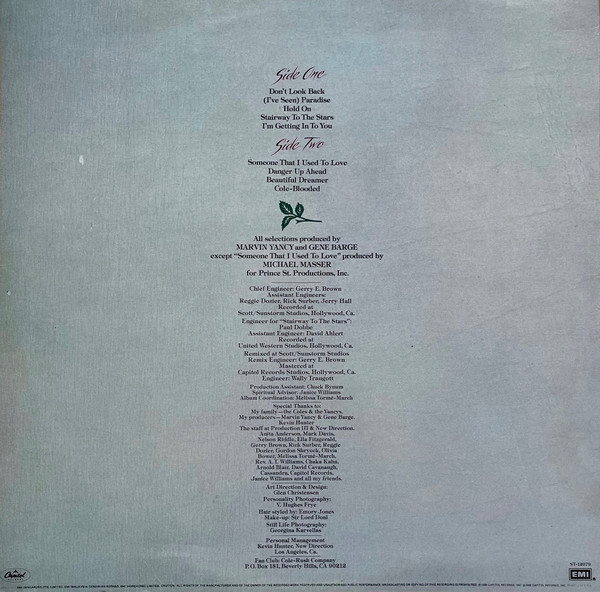 Natalie Cole - Don't Look Back | Capitol Records (ST-12079) - 2