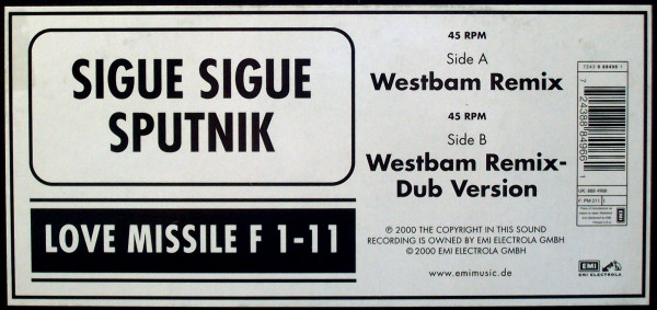 Sigue Sigue Sputnik - Love Missile F 1-11 | EMI Electrola (7243 8 88496 6 1) - 4
