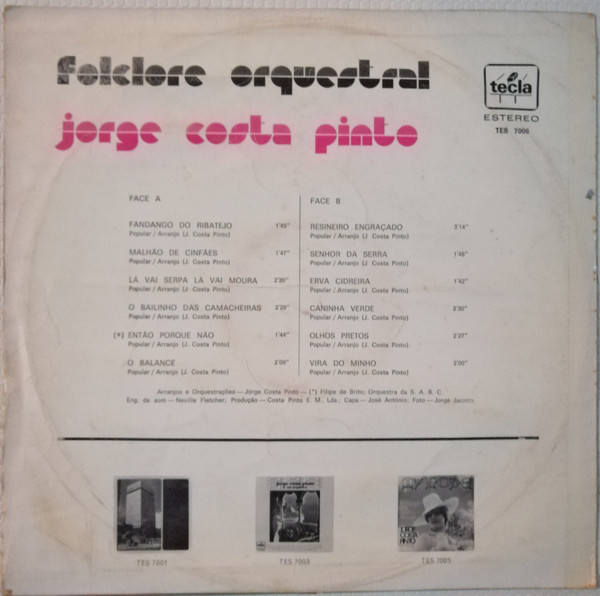 Jorge Costa Pinto - Folclore Orquestral | Tecla (TES 7006) - main
