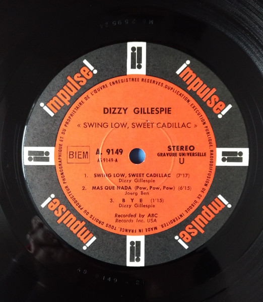 Dizzy Gillespie - Swing Low, Sweet Cadillac | Impulse! (AS-9149) - 3 Dizzy Gillespie - Swing Low, Sweet Cadillac | Impulse! (AS-9149) - 3