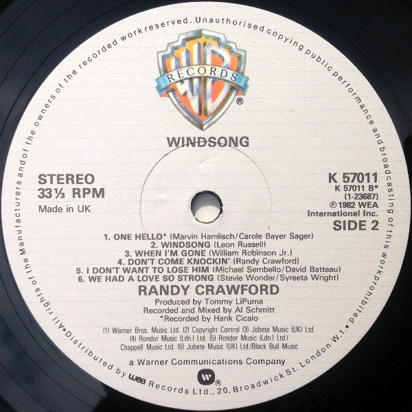 Randy Crawford - Windsong | Warner Bros. Records (K 57011) - 4 Randy Crawford - Windsong | Warner Bros. Records (K 57011) - 4