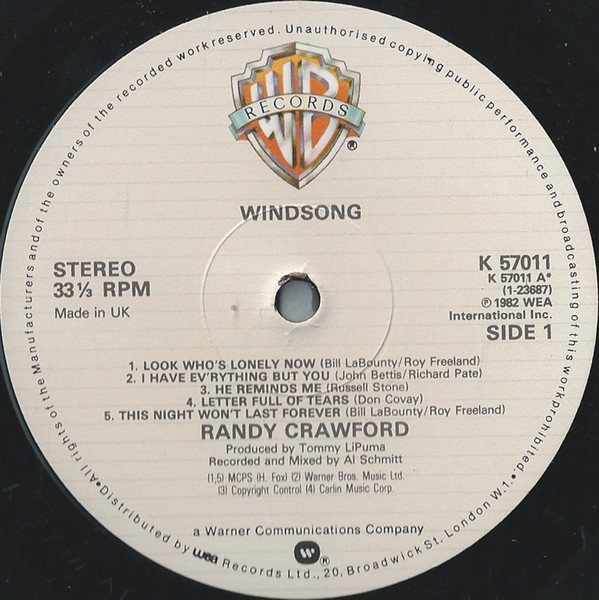 Randy Crawford - Windsong | Warner Bros. Records (K 57011) - 3 Randy Crawford - Windsong | Warner Bros. Records (K 57011) - 3