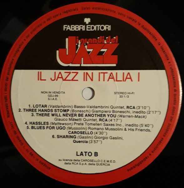 Various - Il Jazz In Italia I | Fabbri Editori (GdJ 99) - 4 Various - Il Jazz In Italia I | Fabbri Editori (GdJ 99) - 4