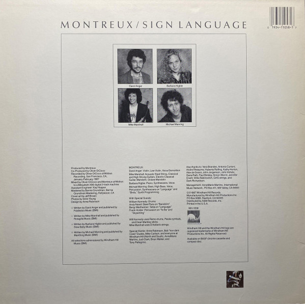 Montreux - Sign Language | Windham Hill Records (WH-1058) - 2 Montreux - Sign Language | Windham Hill Records (WH-1058) - 2