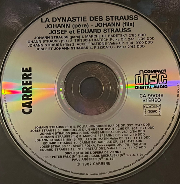 Orchestre De L'Opera Comique De Vienne - La dynastie des Strauss | Carrere (99.036) - 3