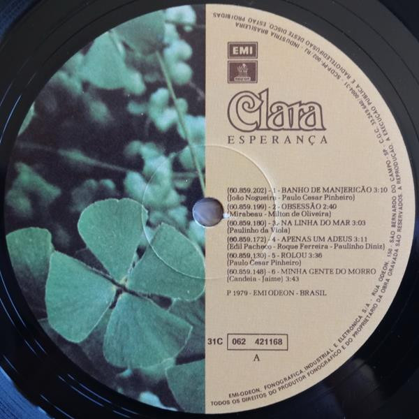 Clara Nunes - Esperança | Odeon (31C 062 421168) - 3