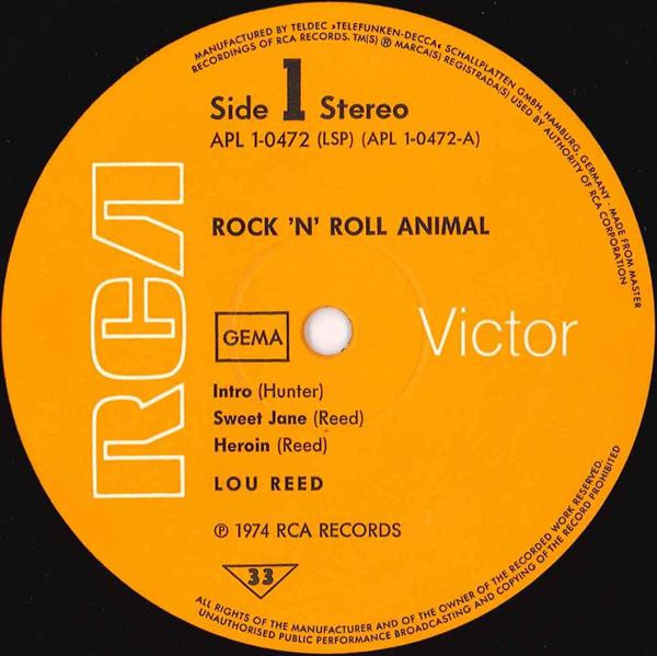 Lou Reed - Rock N Roll Animal | RCA Victor (APL1-0472 (LSP)) - 4