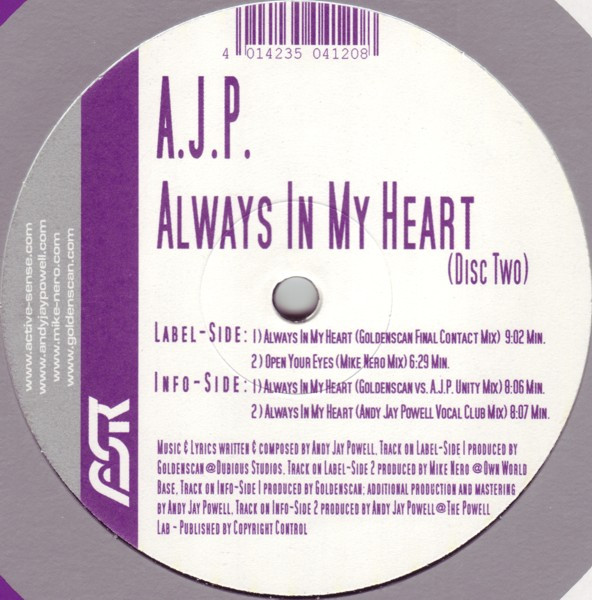 Andy Jay Powell - Always In My Heart (Disc Two) | Active Sense Records (asr006R) - main