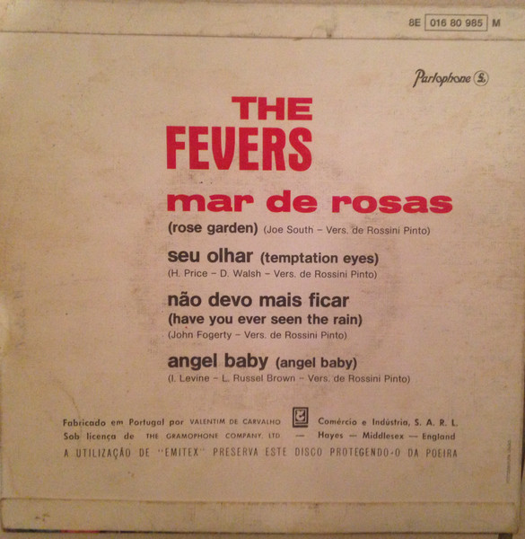The Fevers - Mar De Rosas | Parlophone (8E 016 80 985 M) - 2