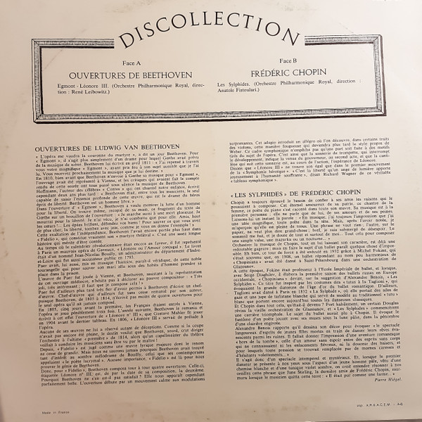 René Leibowitz , Anatole Fistoulari , Royal Philharmonic Orchestra - Ouvertures De Beethoven / Frédéric Chopin | Sélection Du Reader's Digest (46 SM 2) - 3