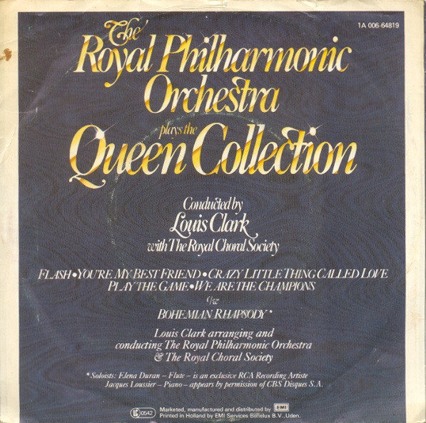 Royal Philharmonic Orchestra Conducted By Louis Clark With The Royal Choral Society - Plays The Queen Collection | EMI (1A 006-64819) - 2