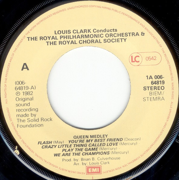Royal Philharmonic Orchestra Conducted By Louis Clark With The Royal Choral Society - Plays The Queen Collection | EMI (1A 006-64819) - 3