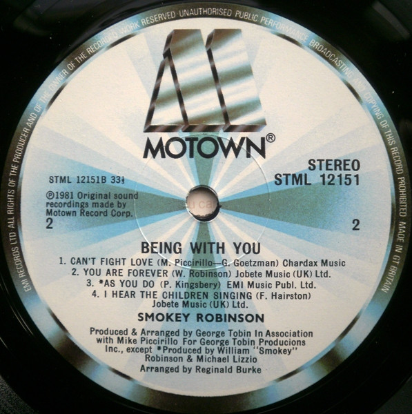 Smokey Robinson - Being With You | Motown (STML 12151) - 4