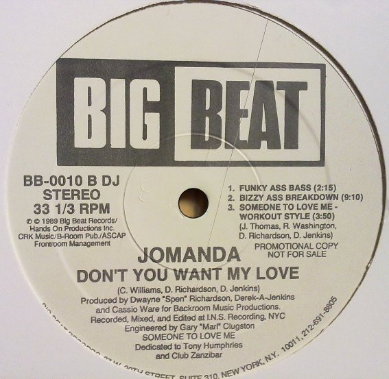 Jomanda - Don't You Want My Love | Big Beat (BB-0010 DJ)
