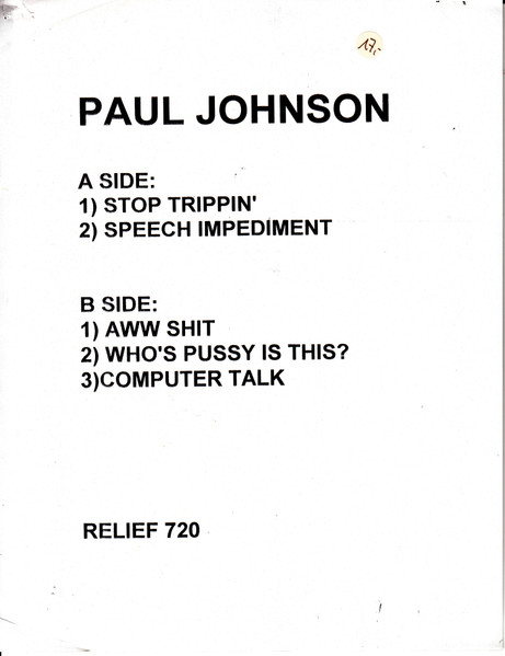 Paul Johnson - Stop Trippin' | Relief Records (RR720) - main