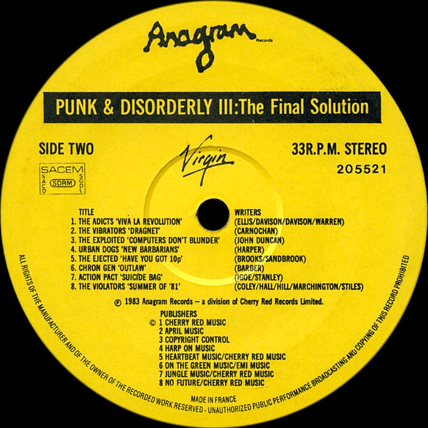 Punk And Disorderly III - The Final Solution