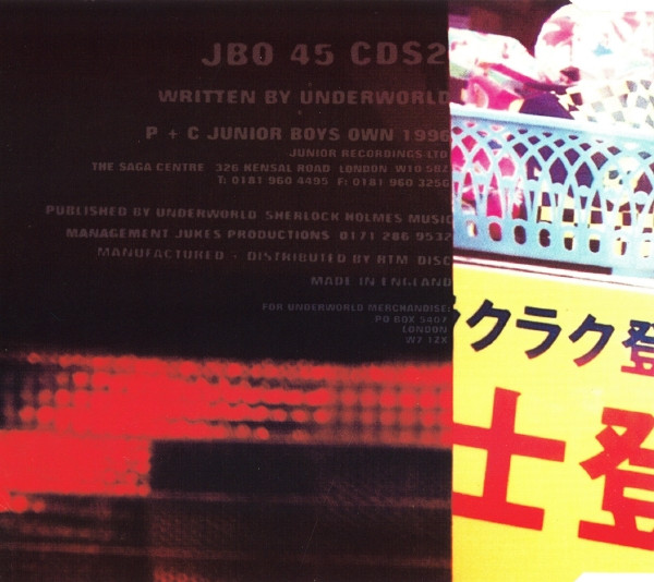 Underworld - Pearl's Girl (Tin There) | Junior Boy's Own (JBO 45 CDS2) - 2