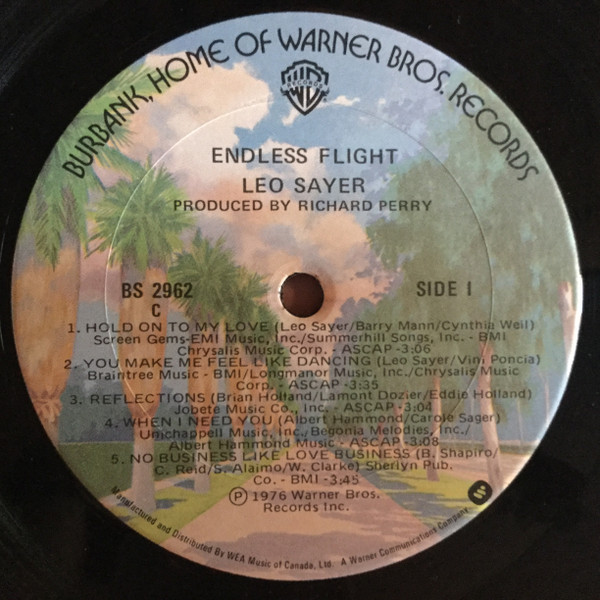 Leo Sayer - Endless Flight | Warner Bros. Records (BS 2962) - 2