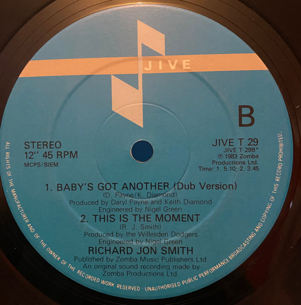 Richard Jon Smith - Baby's Got Another | Jive (JIVE T 29) - 2 Richard Jon Smith - Baby's Got Another | Jive (JIVE T 29) - 2