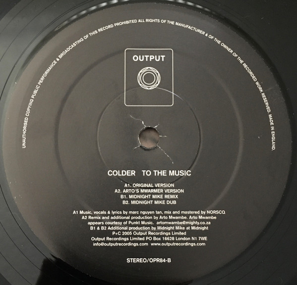 Colder - To The Music | Output (OPR84) - 4
