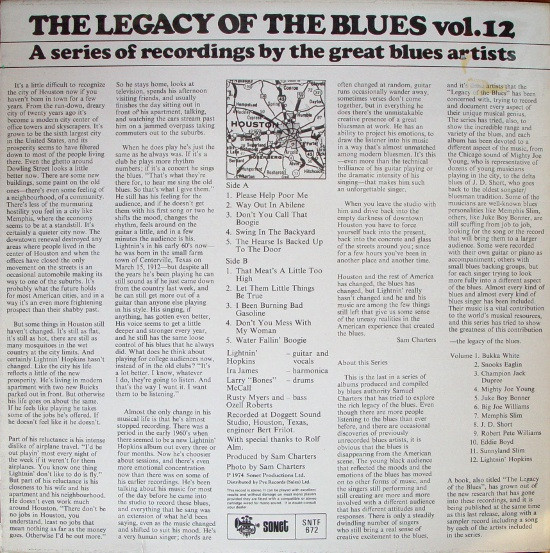 Lightnin' Hopkins - The Legacy Of The Blues Vol. 12 | Sonet (SNTF 672) - 2 Lightnin' Hopkins - The Legacy Of The Blues Vol. 12 | Sonet (SNTF 672) - 2
