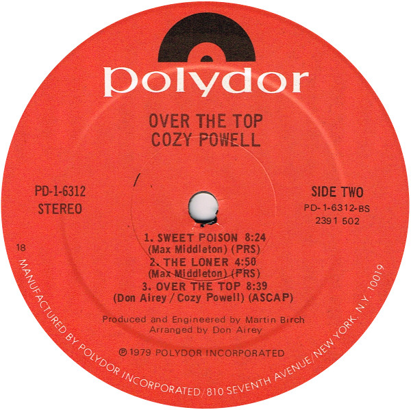 Cozy Powell - Over The Top | Polydor (PD-1-6312) - 4 Cozy Powell - Over The Top | Polydor (PD-1-6312) - 4