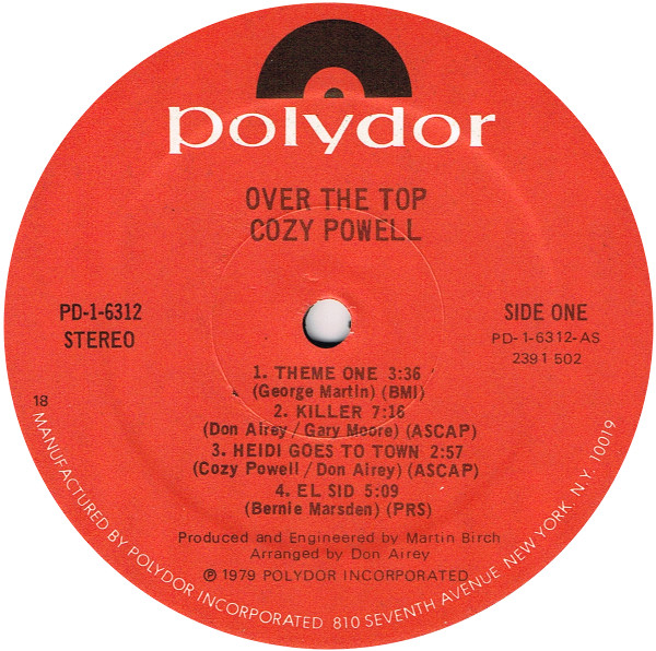 Cozy Powell - Over The Top | Polydor (PD-1-6312) - 3 Cozy Powell - Over The Top | Polydor (PD-1-6312) - 3