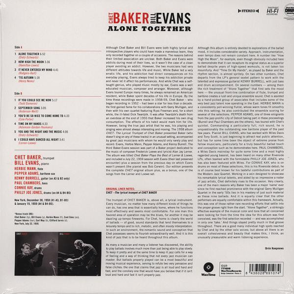 Chet Baker , Bill Evans - Alone Together | WaxTime (771698) - 2