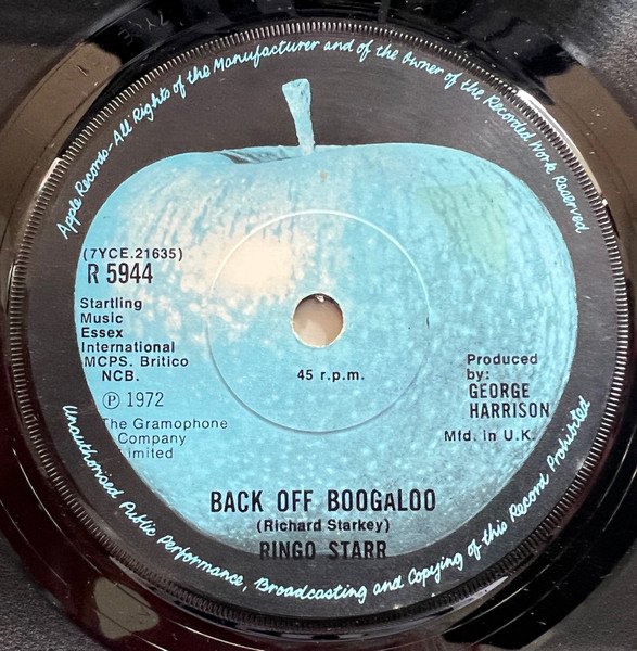 Ringo Starr - Back Off Boogaloo | Apple Records (R 5944) - 2