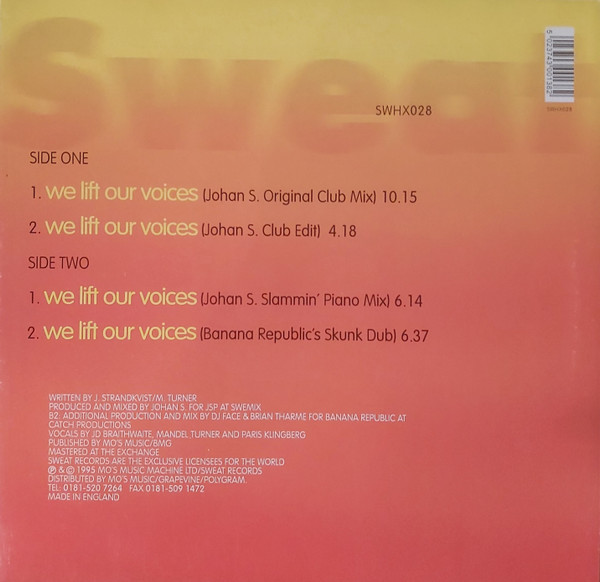 Johan S. Presents Intergrated Society - We Lift Our Voices | Sweat (SWHX 028)
