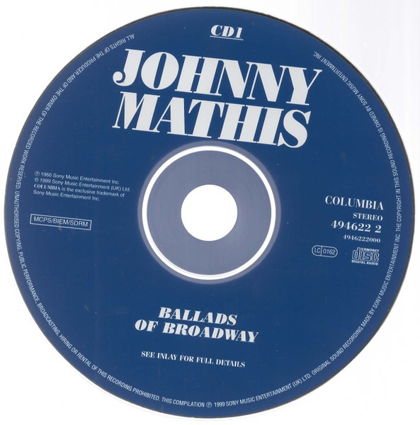 Johnny Mathis - Ballads Of Broadway / Rhythms Of Broadway | Columbia (494622 2) - 3