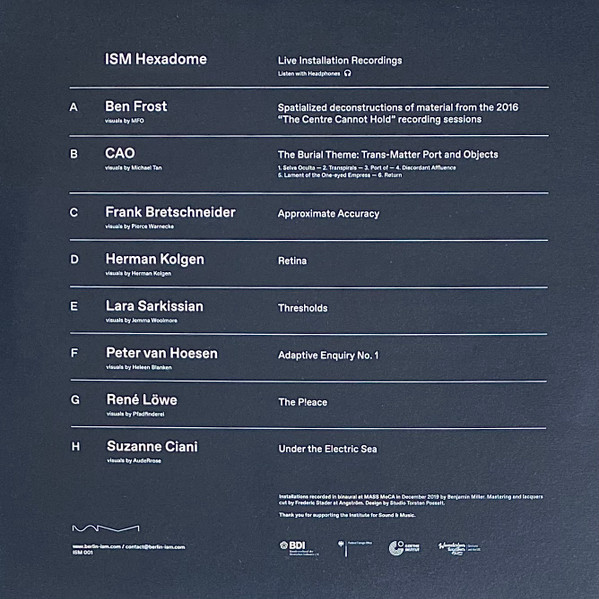 Various - ISM Hexadome At MASS MoCA | Institute for Sound & Music (ISM 001) - 2