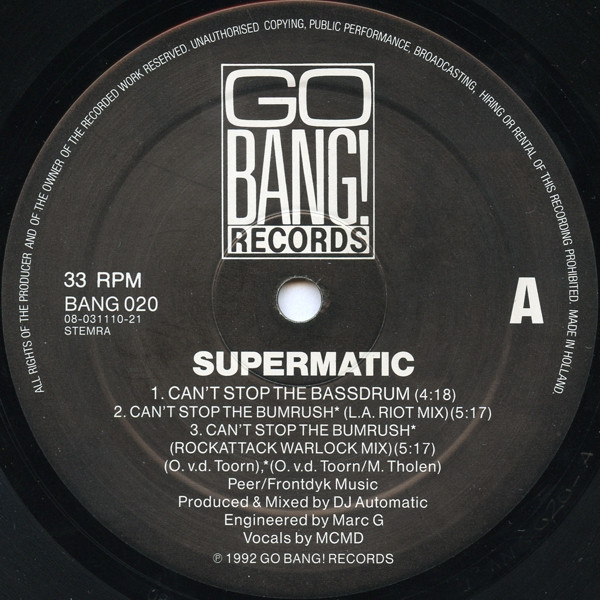 Supermatic - Bassquest | Go Bang! Records (BANG 020) - 3 Supermatic - Bassquest | Go Bang! Records (BANG 020) - 3