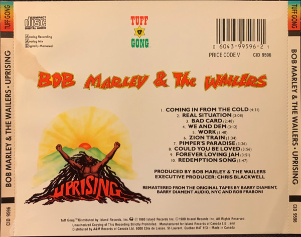 Bob Marley & The Wailers - Uprising [CD] | Island Records (CID 9596) - 4