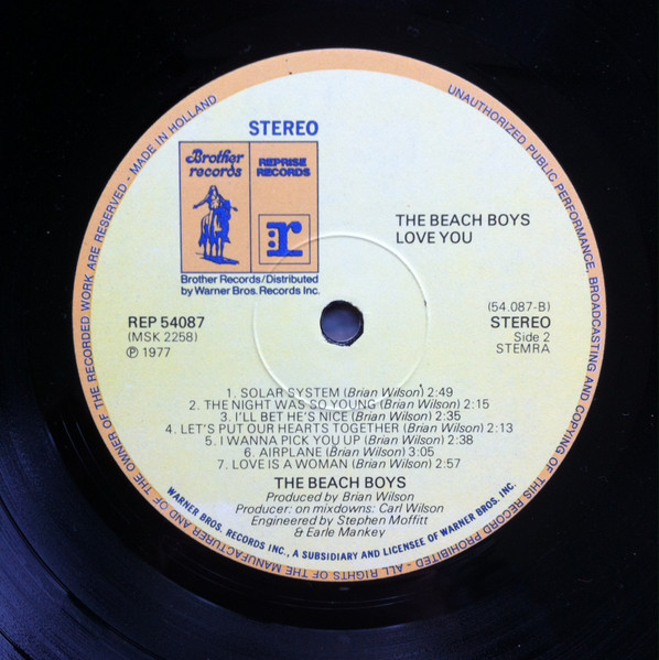 The Beach Boys - Love You | Reprise Records (REP 54087) - 4 The Beach Boys - Love You | Reprise Records (REP 54087) - 4