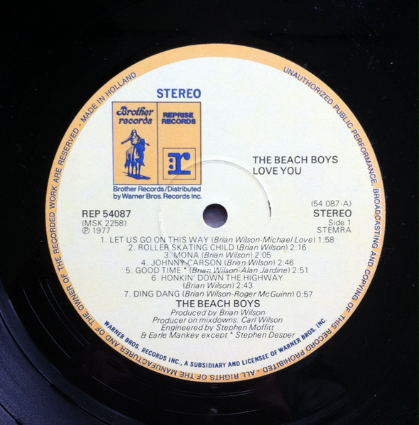The Beach Boys - Love You | Reprise Records (REP 54087) - 3 The Beach Boys - Love You | Reprise Records (REP 54087) - 3