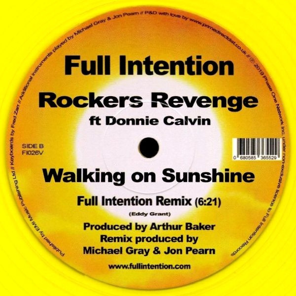 Rockers Revenge Featuring Donnie Calvin - Walking On Sunshine | Full Intention Records (FI026V) - 2 Rockers Revenge Featuring Donnie Calvin - Walking On Sunshine | Full Intention Records (FI026V) - 2