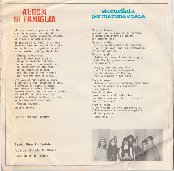 Coro Angelo Di Mario - Album Di Famiglia | Edizioni Paoline (SRB 45.71) - 2