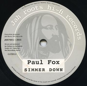 Paul Fox - Simmer Down | Jah Roots Hi-Fi Records (JRH7001) - main