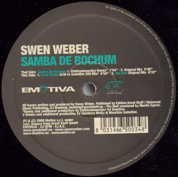 Swen Weber - Samba De Bochum | Emotiva (EMTV032)