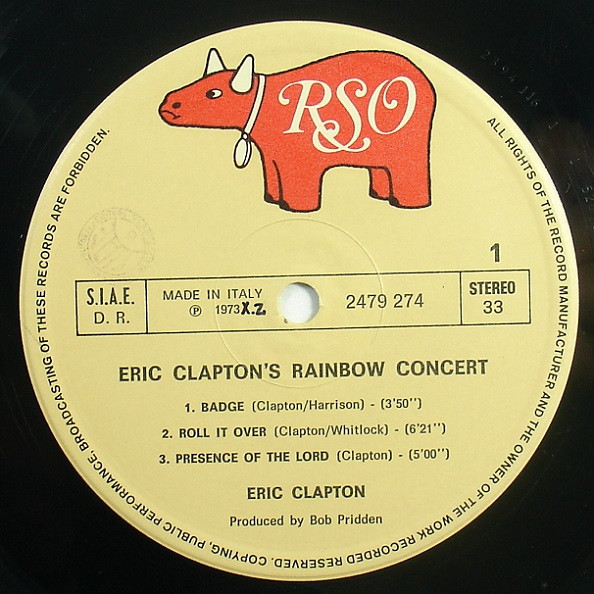Eric Clapton - Eric Clapton's Rainbow Concert | RSO (2479 274) - 3 Eric Clapton - Eric Clapton's Rainbow Concert | RSO (2479 274) - 3