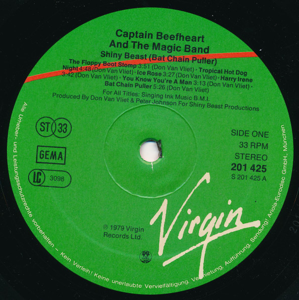 Captain Beefheart And The Magic Band - Shiny Beast (Bat Chain Puller) | Virgin (201 425-320) - 3