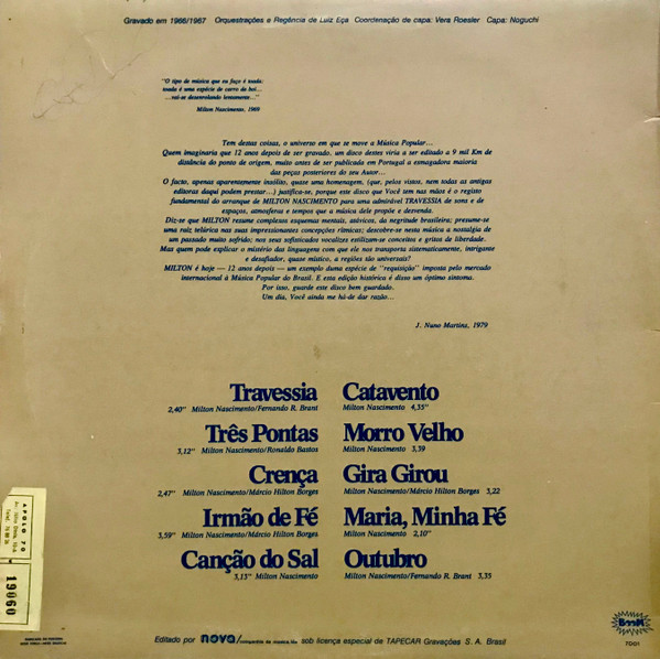 Milton Nascimento - Travessia | Boom (7001) - 2 Milton Nascimento - Travessia | Boom (7001) - 2