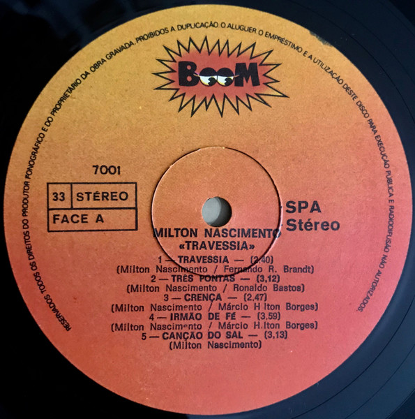 Milton Nascimento - Travessia | Boom (7001) - 3 Milton Nascimento - Travessia | Boom (7001) - 3